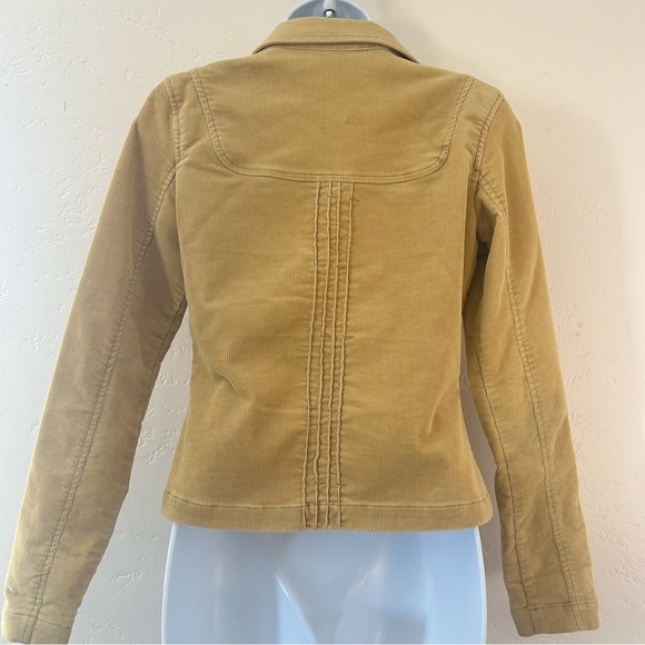 DOLLHOUSE 90s Y2K Corduroy Cropped Blazer Jacket Size S Tan Boho Academia - Picture 7 of 12